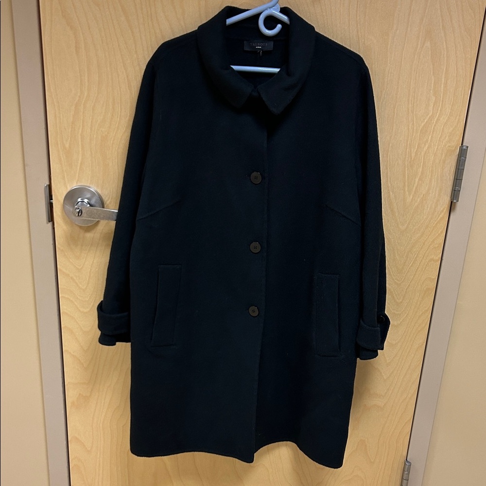 Talbots Classic Black Pea Coat